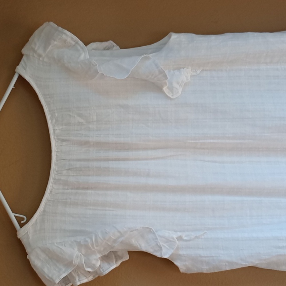 Hudson Gray Women's White Boho Sleeveless Mini Dress size L - Picture 9 of 10